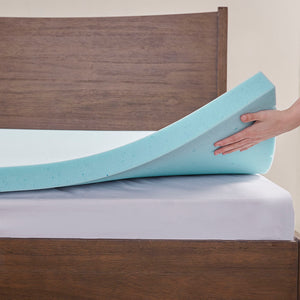 JLA Home Sleep Philosophy - All Reversible Hypoallergenic Cooling Mattress Topper with Gel Memory Foam, Breathable, Antimicrobial Comfort 80 L x 39 W x 2H BASI16-0470