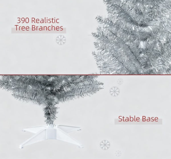 English Elm Snow Flocked Pink Pencil Artificial Christmas Tree for Entryway or Bedroom Corner T3971P419300