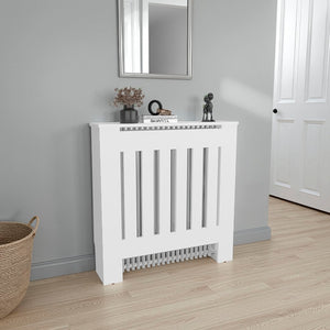 English Elm Radiator Cover Cabinet Slatted Ventilated Enclosure Matte Black Modern Minimalist Decor B070P337173