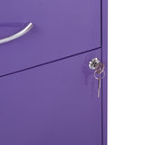 OSP Home Furnishings 22" Pencil, Box, File Cabinet Purple