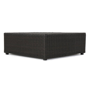 English Elm Christopher Knight Home® - SANTA SANTA CRUZ Corner & Table Set — PE Rattan Patio Sofa with Water-Resistant Cushions, No Assembly Required Dark Brown 52977.00SETIRN