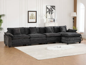 English Elm Wider Ergonomic Loveseat with Breathable Chenille Upholstery, Modular Design, Plush Double-Layer Cushioning W1143S00043 W1143S00043