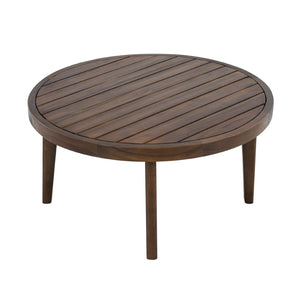 English Elm Outdoor Acacia Wood Loveseat Set with Rope Woven Panels and Matching Coffee Table Beige,Dark Brown N768P408131D