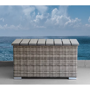 English Elm Chic Rattan Wicker 3-Piece Outdoor Conversation Set — Fully Assembled, Plush Removable Cushions, Weather-Resistant Elegance B120S00023