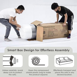 English Elm Nimbus Oversized Full Foam 4-Seater Sofa — 90" Wide Corduroy Comfort, No Assembly, Wide Arms, Ergonomic Black B2735P271455