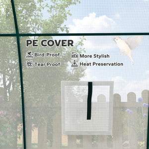 English Elm 6' Gothic Arch Walk-in Greenhouse Steel Frame Pe Cover with Sandbag Anchors T3971P402270