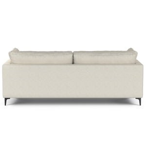 English Elm Ava 90 Inch Mid Century Sofa with Eco Performance Fabric, Plush Cushions, Durable Wood Frame Cream B136P199269