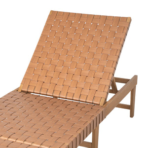 Zuo Modern Breath Chaise Lounge Brown - Modern Acacia Wood & Synthetic Rattan For Elegant Indoor Relaxation Brown Solid Acacia Wood,100% Polyethylene 704162-zuo-modern