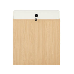 English Elm [video] Trexm Extendable Kitchen Island with Power Outlet Drawers and Rolling Base XW000028AAN