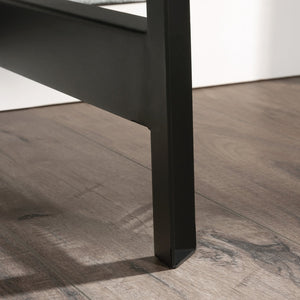 English Elm Computer Desk with Flip-Down Panel and Slide-Out Keyboard Tray, Built-In CPU Storage, Compact Durable Design Brown B356P367788