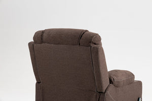 English Elm Lounge Electric Lift Recliner Chair - Oversized Velvet Sofa With 180° Full Recline & Cup Holders W547S00050
