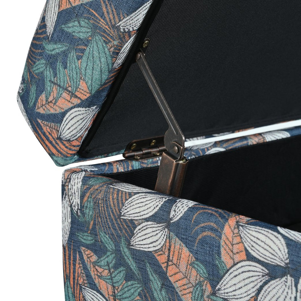 English Elm Christopher Knight Home® - STORAGE Ottoman with Tufted Waffle Stitching, Soft-Close Hinges and Contemporary Upholstered Design Blue,Green,Orange N770P272083A