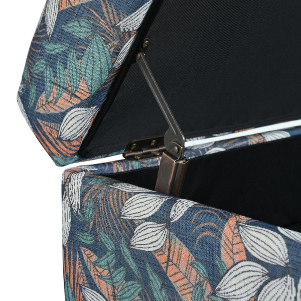 English Elm Christopher Knight Home® - STORAGE Ottoman with Tufted Waffle Stitching, Soft-Close Hinges and Contemporary Upholstered Design Blue,Green,Orange N770P272083A