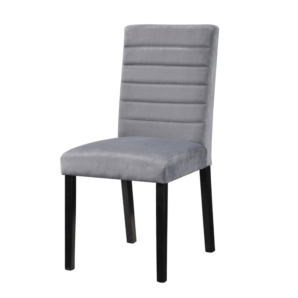 English Elm Andy Channel Tufted Velvet Dining Chairs Set of 2 with Sleek Black Wood Legs B056P417146