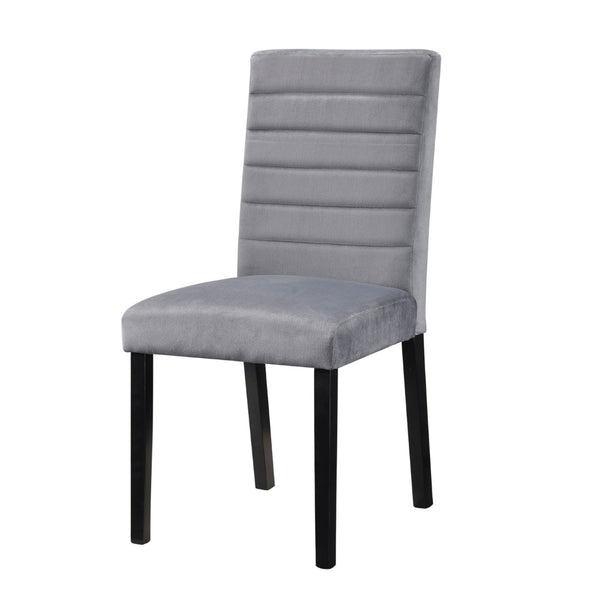 English Elm Andy Channel Tufted Velvet Dining Chairs Set of 2 with Sleek Black Wood Legs B056P417146
