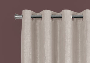 English Elm Curtain Panel Set Of 2, 54" W X 95" L, Room Darkening Micro Suede, Modern Beige For Stylish Privacy B2710P218770