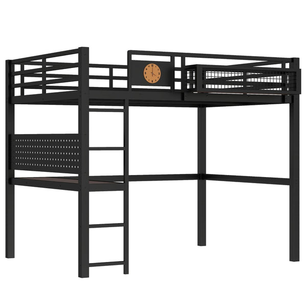 English Elm Full Bunk Bed with Trundle Bookshelf Storage Pine Frame Car Design for Kids W1580S00375