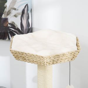 English Elm Pawhut Multi-level Indoor Cat Tree with Sisal Posts Condo Hammock and Hanging Toy W2225P217053