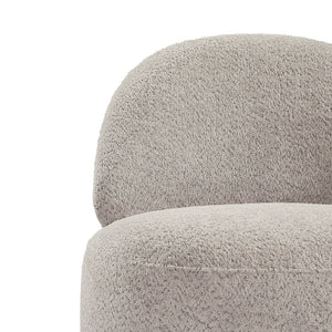 English Elm Accent chair with 360° Swivel, Cloud-Like Upholstery, Compact Space-Saving Design, Supports 260 lbs Light Gray W820P265190