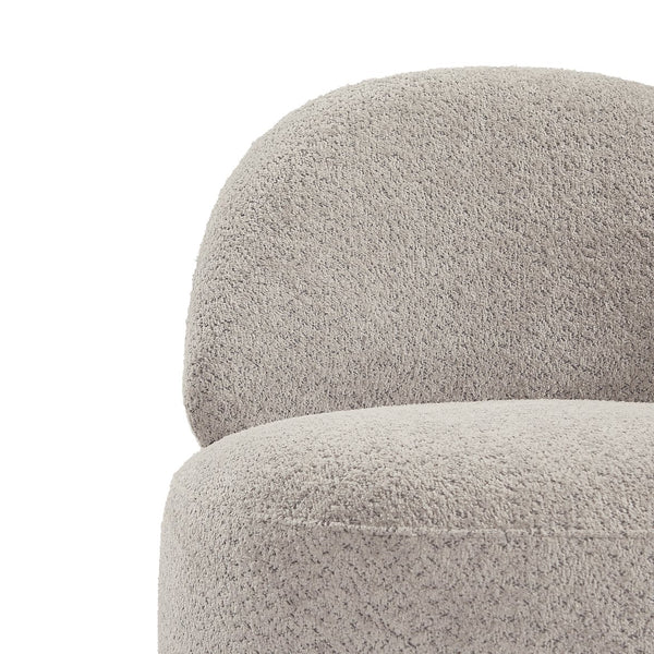 English Elm Accent chair with 360° Swivel, Cloud-Like Upholstery, Compact Space-Saving Design, Supports 260 lbs Light Gray W820P265190