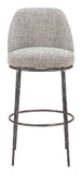 Nordhavn Swivel Barstool Gray 110273 Zuo Modern