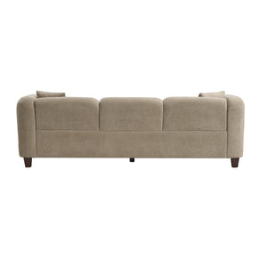 English Elm Christopher Knight Home® - Silo 87" 3-Seater Modern Velvet Sofa with Durable Pilling-Resistant Fabric, Foam-Spring Cushions Camel N773IS00036N