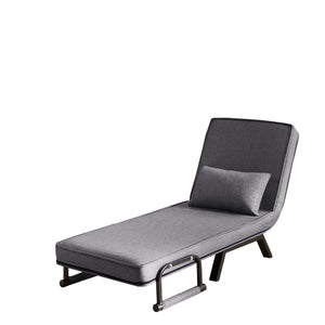 English Elm Folding Comfy Convertible Sleeper Sofa Bed — 5-in-1 Adjustable Futon Chair, Linen, Space-Saving Gray W1359P211938