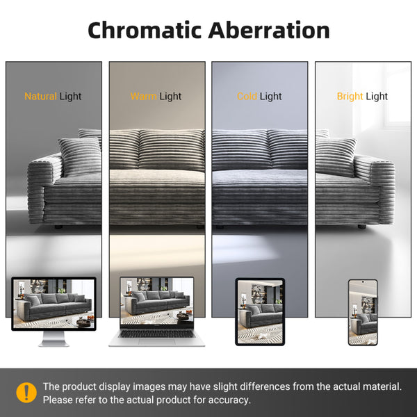 English Elm 82.7" Plush Corduroy 3-Seat Sofa - Modern Cloud Couch With Ottomans & Pillows For Ultimate Comfort W1885S00152
