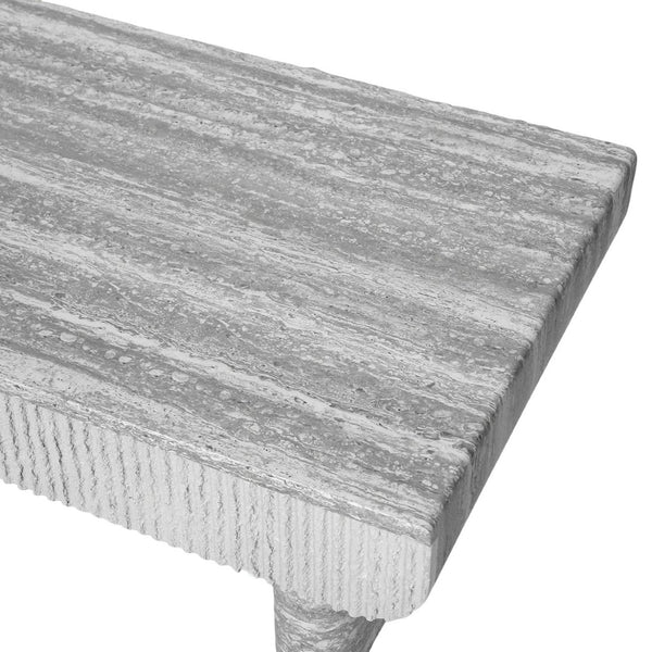 English Elm Coffee Table Oval Silhouette Fluted Drawer Mdf Mid Century Modern Living Room W3040P428630