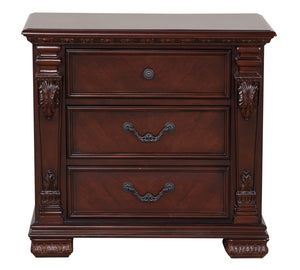 English Elm Lyndon Cherry 2-Drawer Night Stand with Felt-Lined Top Drawer, Smooth Ball-Bearing Slides, 30"H x 33"W x 17"D B078P301016