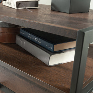 English Elm Side Table Brown Finish Night Stand with Drawer & Open Shelf, Compact Oak Accent, Durable Engineered Wood, Easy Assembly (24" H) B356P367900