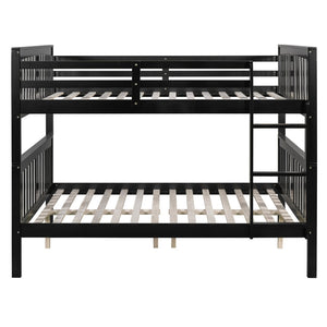 English Elm Full Over Bunk Bed Solid Pine Frame White Finish Converts to Two Beds LT000203AAP-2