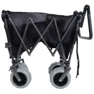English Elm Multi-functional All-terrain Folding Wagon with Balloon Tires and 300l Outdoor Capacity W2932P317114