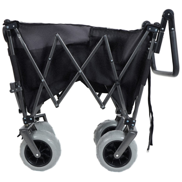 English Elm Multi-functional All-terrain Folding Wagon with Balloon Tires and 300l Outdoor Capacity W2932P317114