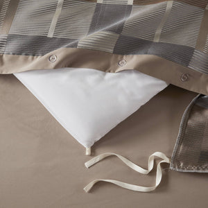 English Elm 8 Queen Jacquard Oversized Duvet Comforter Set with Euro Shams, Decorative Pillows, Plush Polyester fills Multicolor 22.83 L x 18.9 W x 15.35 H B035P319231