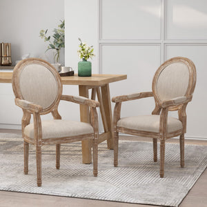 Christopher Knight Home® - Noble House - Judith French Country Wood Upholstered Dining Chair - Set of 2