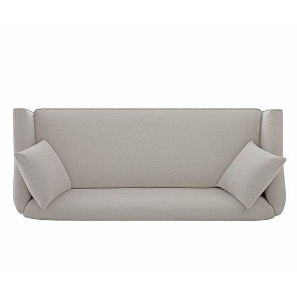 English Elm Modern Chenille Three Seater Sofa with Rubberwood Base and Wrap Around Arms for Living Room Grey N763S000110E