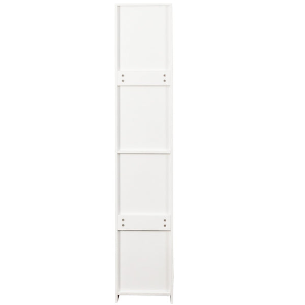 English Elm Kitchen Pantry Cabinet Freestanding Tall Storage with Pull Out Shelves Slim White Design W331P373803