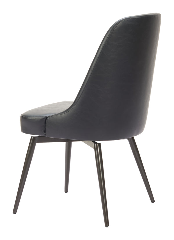 Zuo Modern Keppel Swivel Dining Chair Set Of 2 - Modern Comfort And Style For Contemporary Spaces Black 100% Polyurethane,Plywood,Steel 110843-zuo-modern