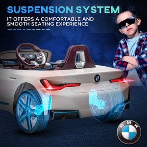 English Elm Aosom Licensed Bmw I4 12v Kids Ride on Car with Remote Suspension and Soft Start W2225P217173