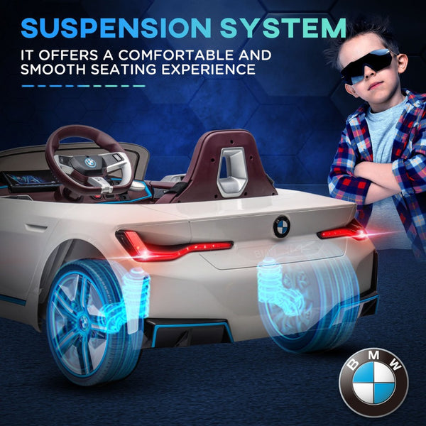 English Elm Aosom Licensed Bmw I4 12v Kids Ride on Car with Remote Suspension and Soft Start W2225P217173