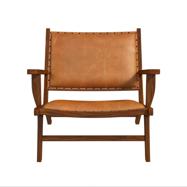 English Elm Daniel Genuine Leather Accent Chair Tapered Walnut Legs Mid-century Modern Lounge B183P231841
