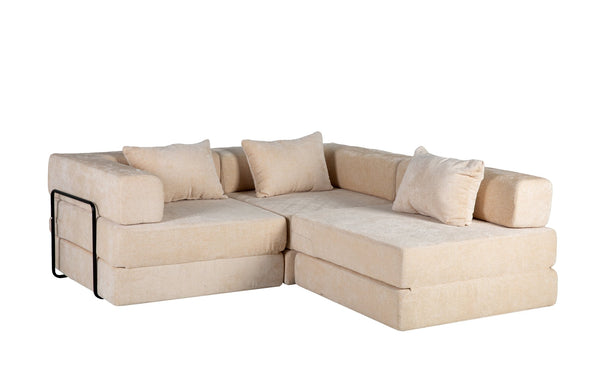 English Elm Compression Convertible Floor Sofa Bed - Stylish Chenille Modular Seating For Small Spaces & Guests W3723S00014