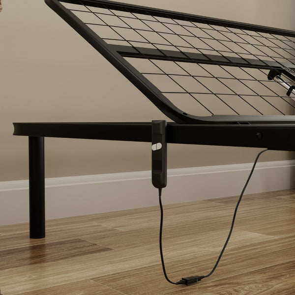 English Elm Black California King Adjustable Base with Head Elevation for Restful Sleep B047P296289
