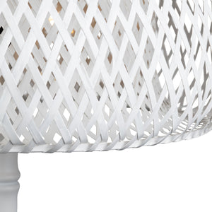 Crestview Collection 37.5"H Sleek Metal Buffet Lamp With Woven Rattan Shade For Stylish Home Décor And Illumination   Cvnam774b