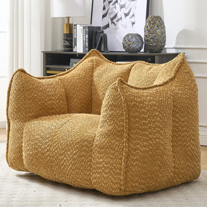 English Elm Sofa plush beanbag chair with superfiber cover and resilient foam filling for ultimate home comfort and relaxation Yellow W1996P252269