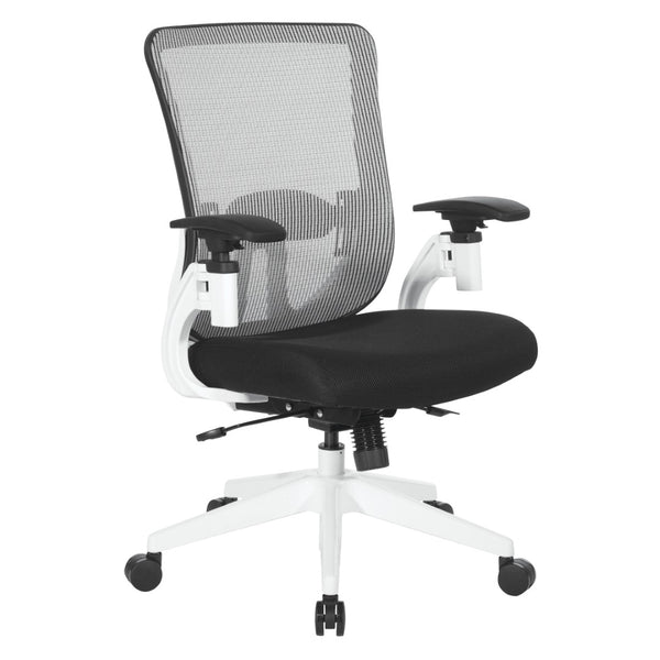 OSP Home Furnishings Vertical Mesh Back Ergonomic Manager Chair with Lumbar Support for Modern Office Use 889-3TW1N1421W