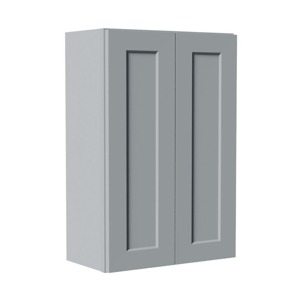 English Elm Gray Shaker Solid Wood Wall Cabinet Soft Close Doors Adjustable Shelves Kitchen Bath W5662P465940