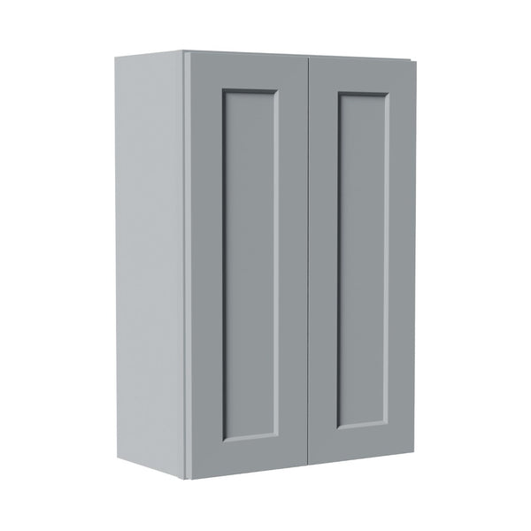 English Elm Gray Shaker Solid Wood Wall Cabinet Soft Close Doors Adjustable Shelves Kitchen Bath W5662P465940
