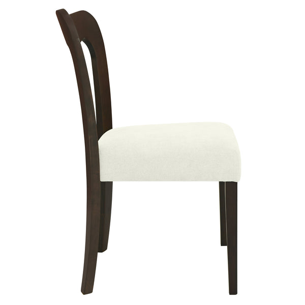 English Elm Christopher Knight Home® - Dining Chair Modern Set of 2 with Rounded Back and Upholstered Seat on Durable Rubberwood Frame Beige,Dark Brown N771P254007O
